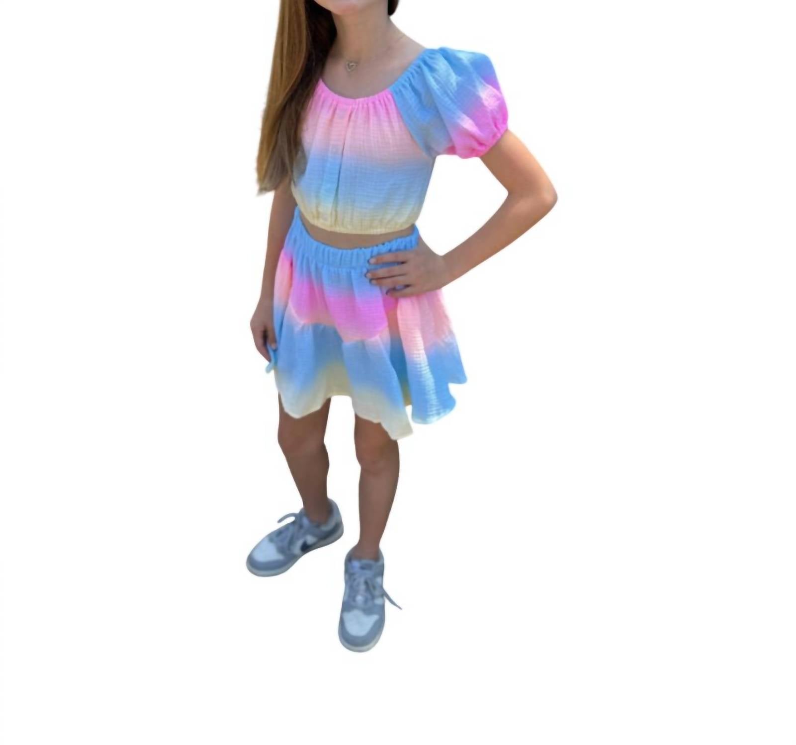 Flowers By Zoe - Girls Ombre Cropped Top