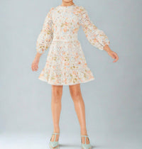 Marlo - Daphne Embroidered Long Sleeve Dress