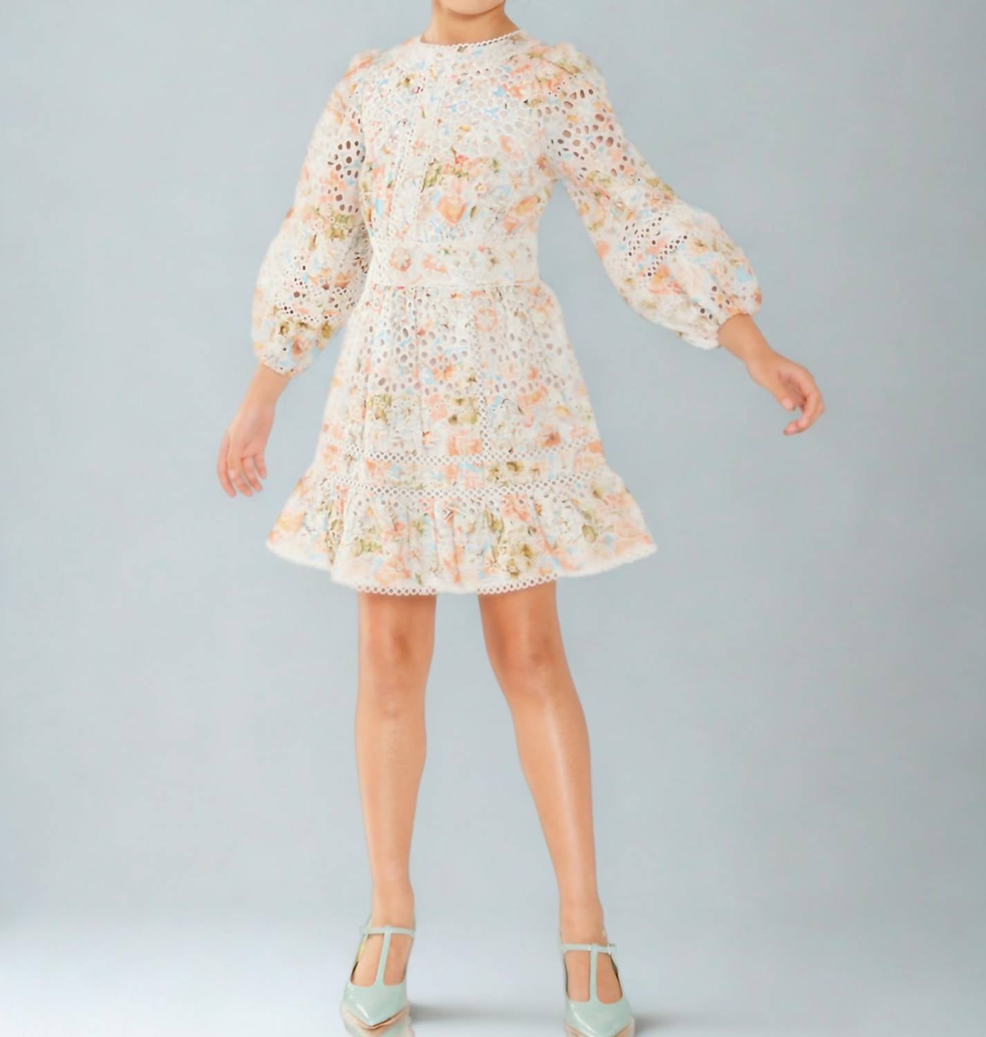 Marlo - Daphne Embroidered Long Sleeve Dress