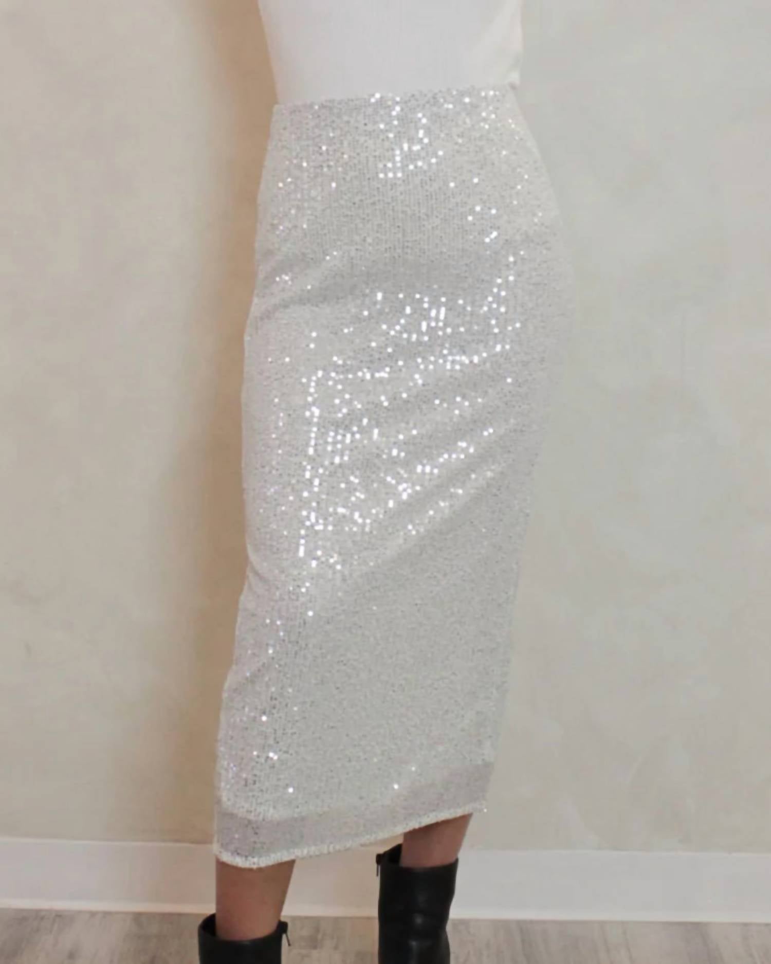 Blu Pepper - ICY SEQUIN MIDI SKIRT
