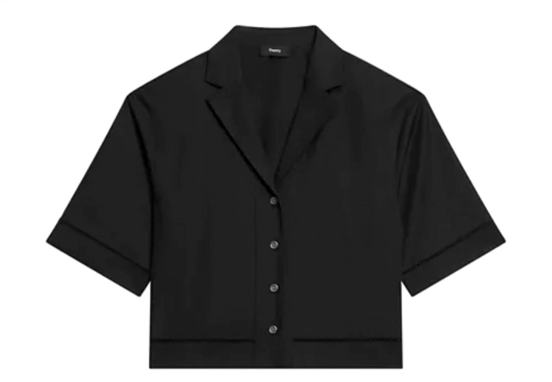 Theory - SS BOXY LAPEL SHIRT
