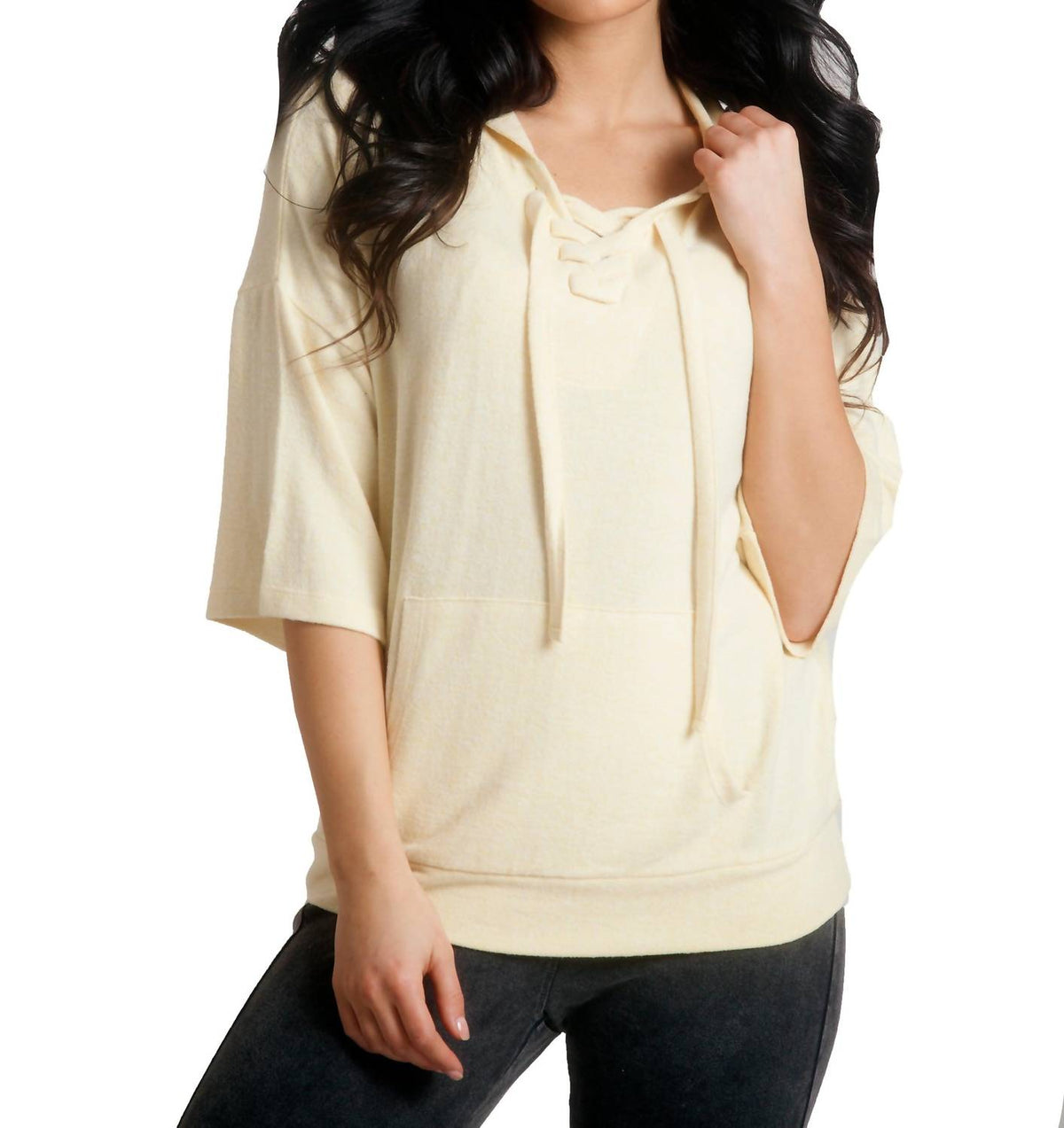 French Kyss - Stella Kashmira Short Sleeve Hoodie