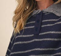 Klesis - Stripe Sweater with Collar