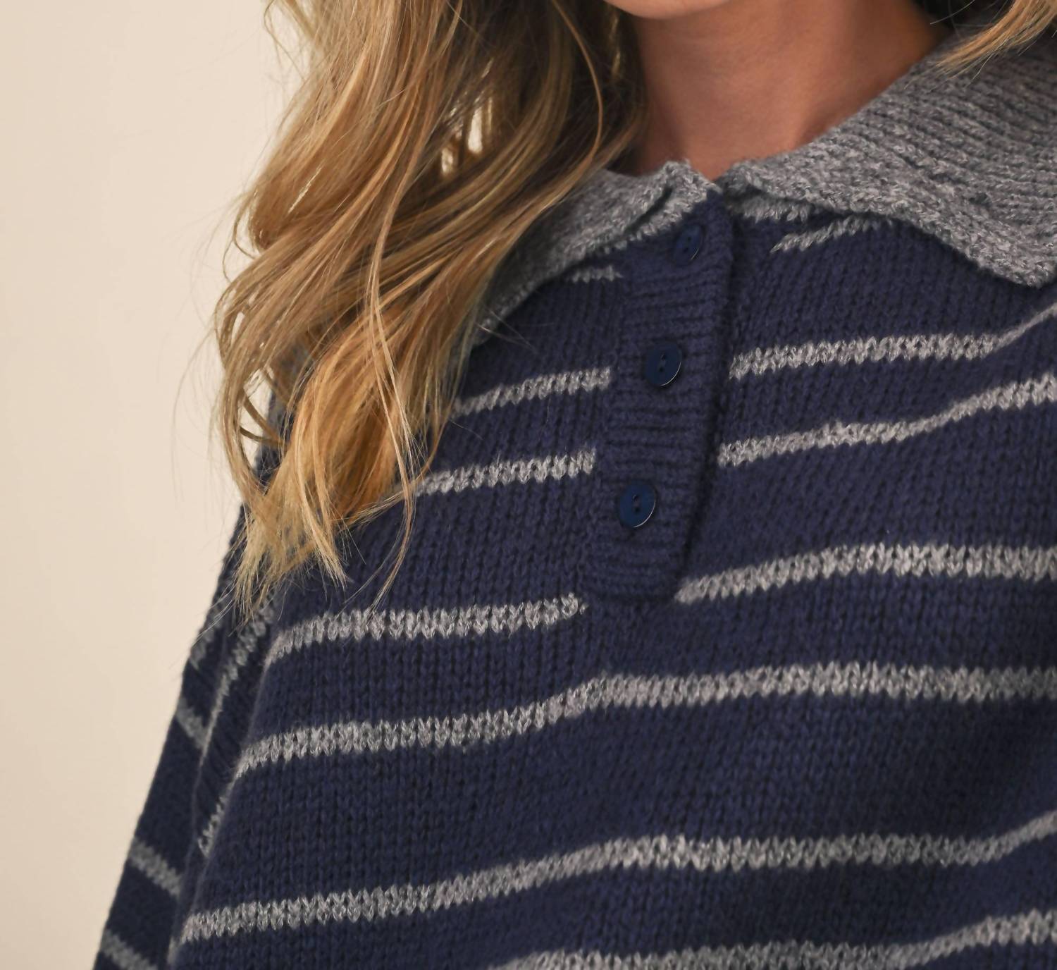 Klesis - Stripe Sweater with Collar