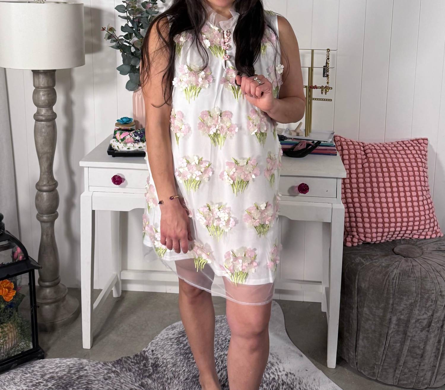 Brianna Cannon - Flower Bouquet Shift Dress