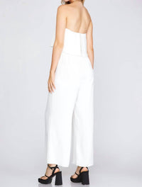 She + Sky - Strapless Ruffle Top Jumpsuit