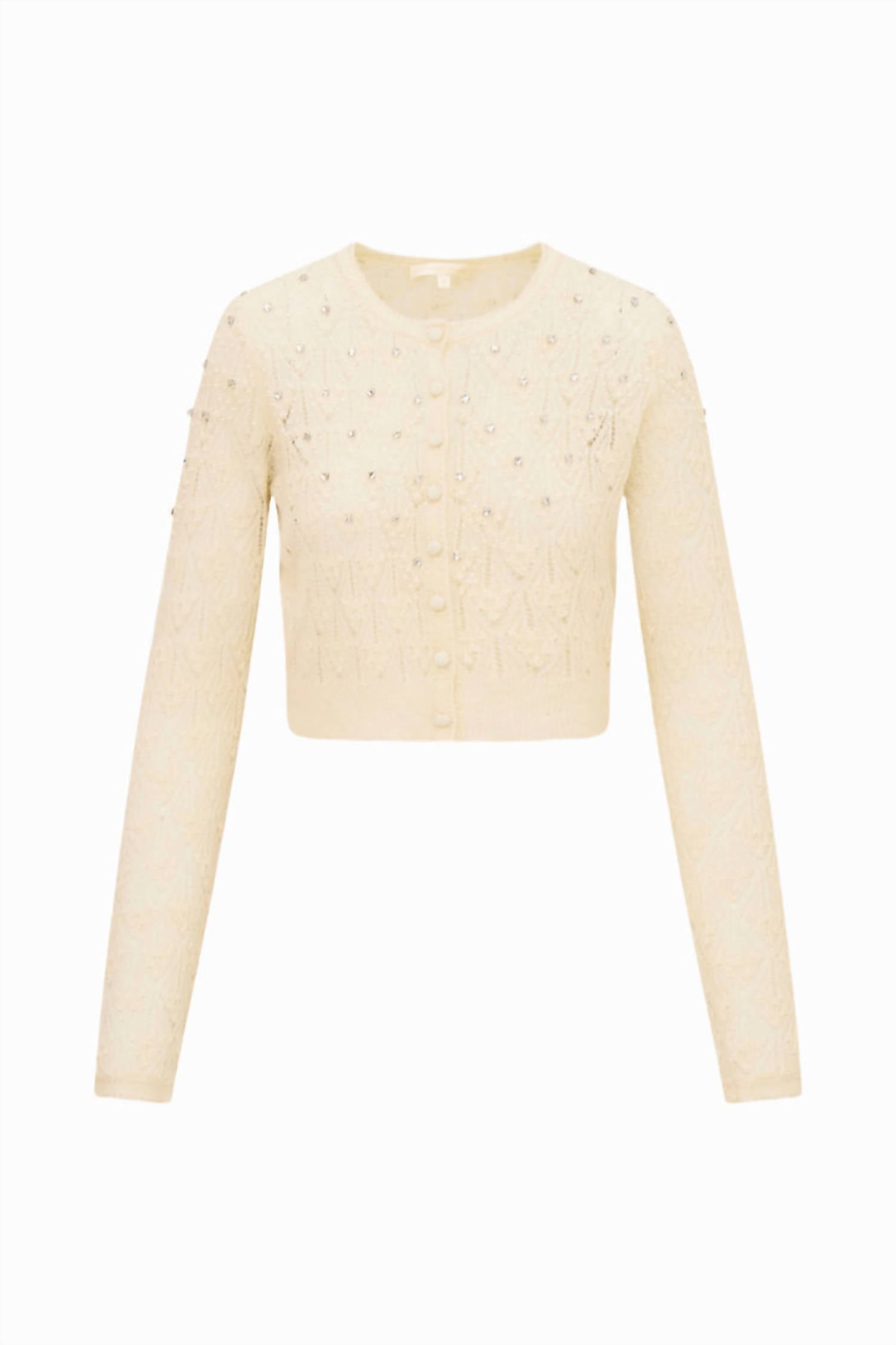 Loveshackfancy - Calico Embellished Pointelle Cardigan