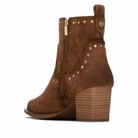 Xti - Women's Suede Italian Western Ankle Booties