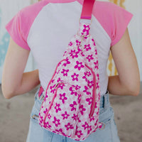 Katydid - Women's Flower Groovy Checkered Sling Bag