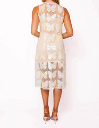 Queen Of Sparkles - Butterfly Mesh Midi Coverup Dress