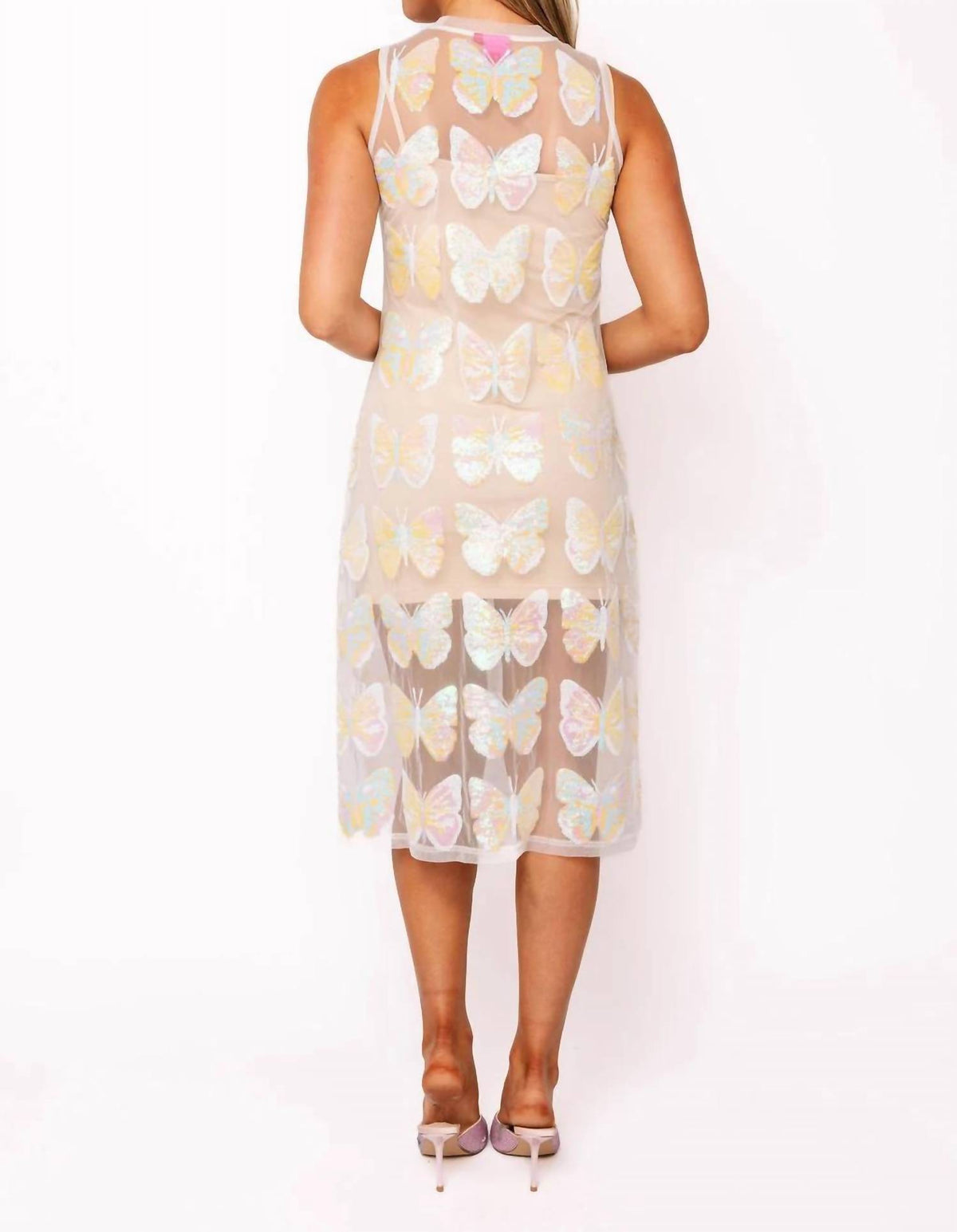Queen Of Sparkles - Butterfly Mesh Midi Coverup Dress