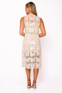 Queen Of Sparkles - Butterfly Mesh Midi Coverup Dress