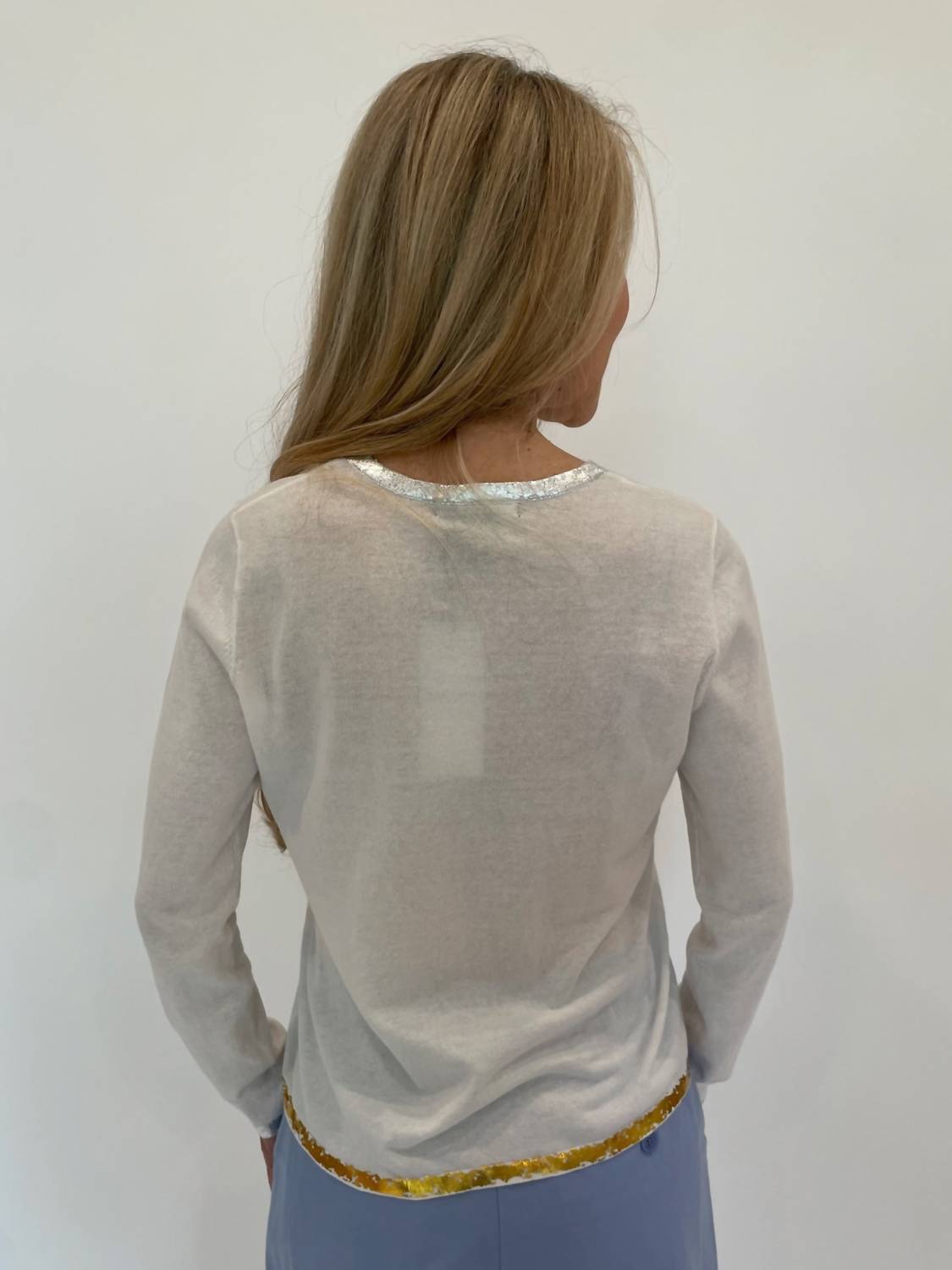 Peace Of Cloth - Sasha Long Sleeve Crew Top With Foil