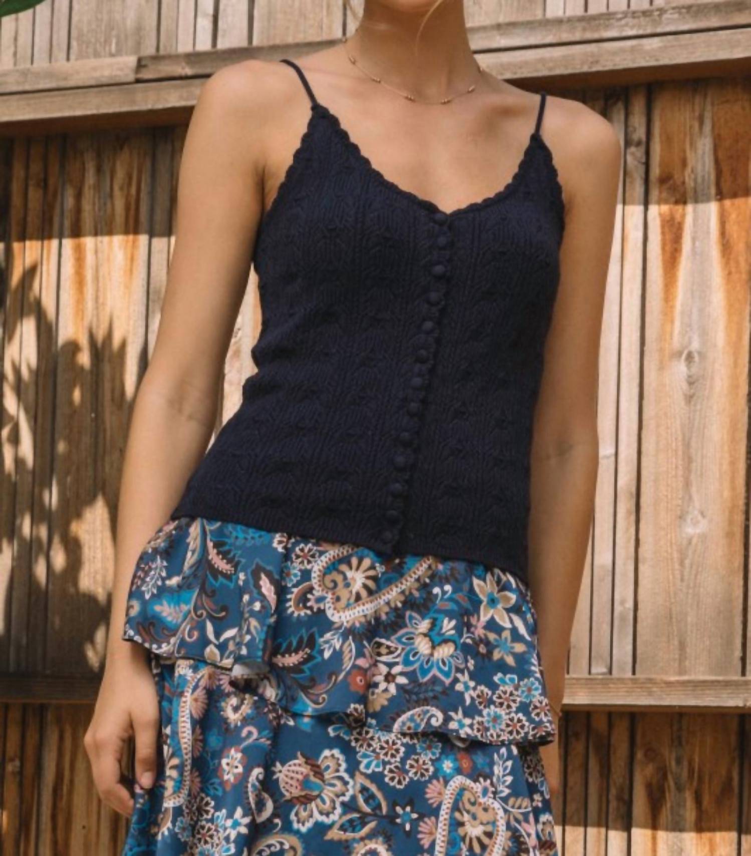 Skies Are Blue - Skyler Crochet Cami Top