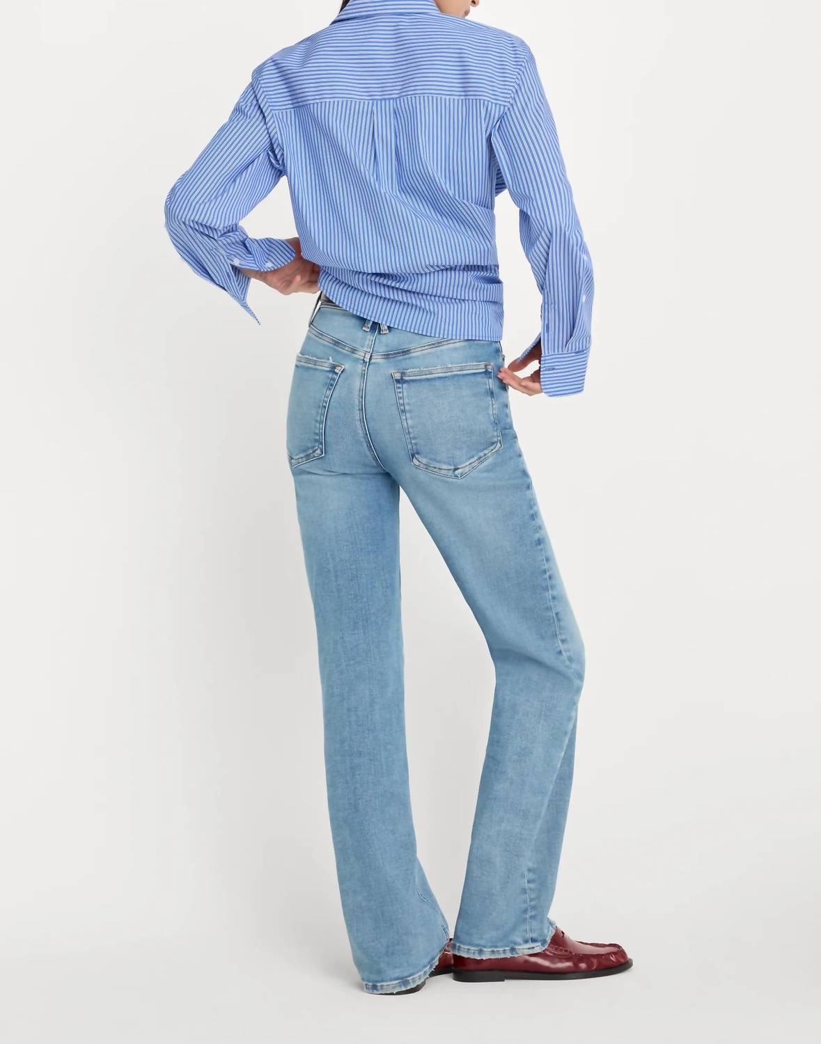 GOOD AMERICAN Good True Straight Jeans in indigo1214 - women's jeans - view 4