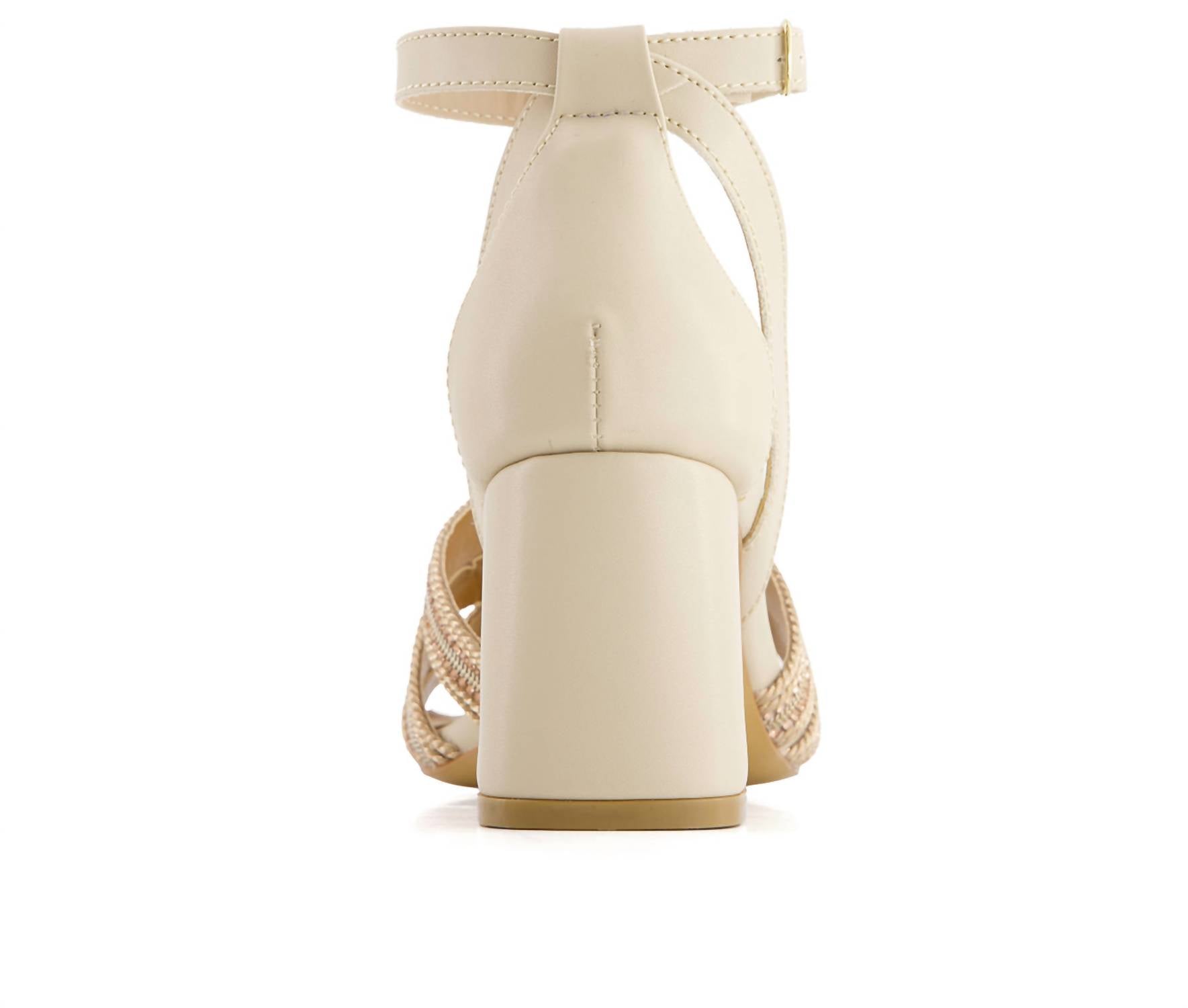 Andrea - Women's Medium Heel Ankle Strap Sandals
