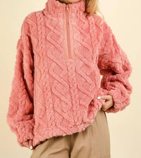 Very J - Pick Me Fuzzy Fleece Sweater Top