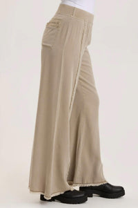 Xcvi - Pull-on Twill Wide Leg Pants