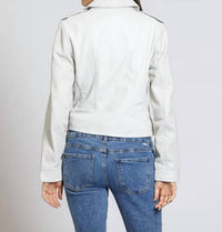 11 Uptown - Cropped Washed And Waxed Leather Jacket