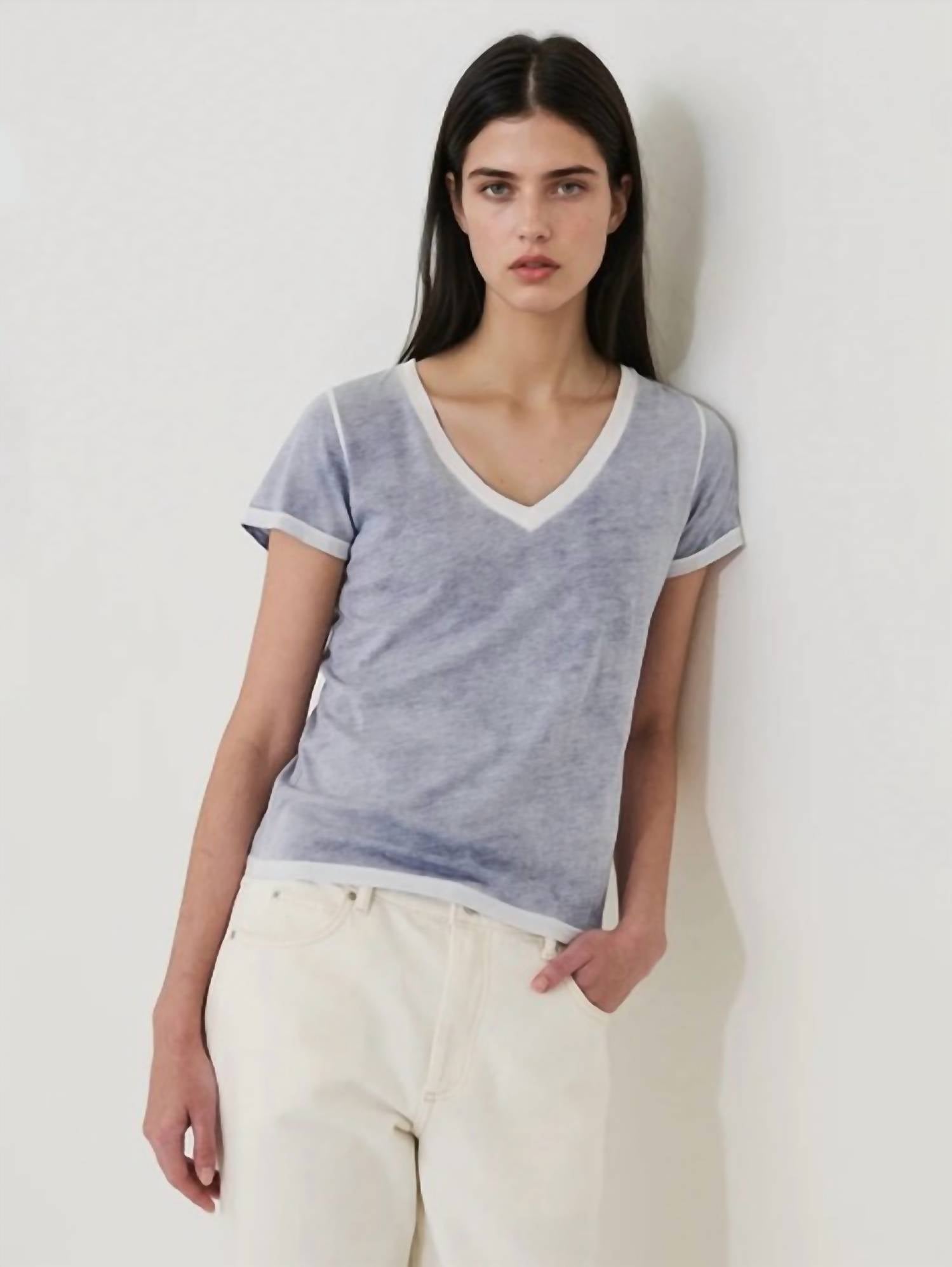Patrick Assaraf - Pima Classic V-neck Tee