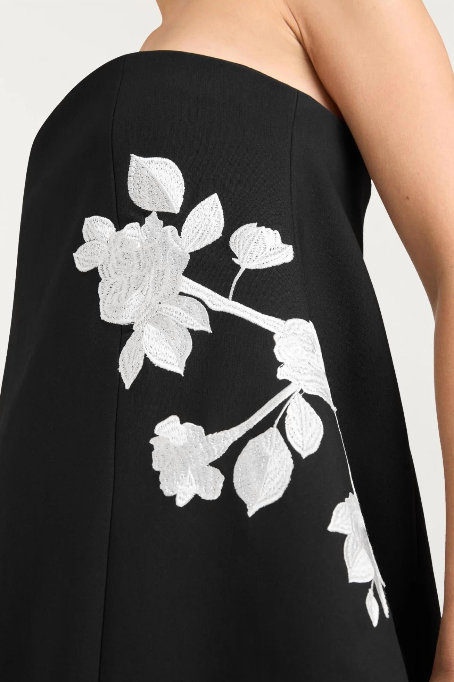 Cinq A Sept - Trailing Floral Irla Strapless Dress