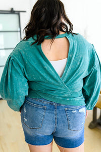 Sew In Love - Tied Up In Cuteness Mineral Wash Sweater
