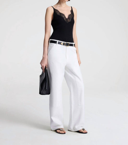 A.L.C. - Alba Silk Knit And Lace Camisole Top