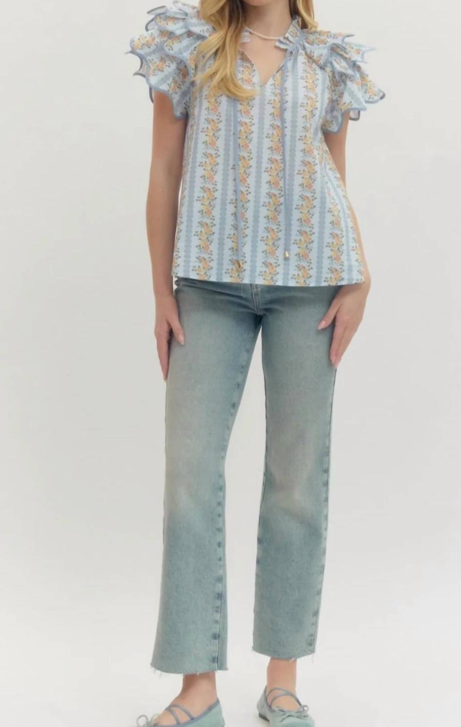 Entro - Floral Trellis Top