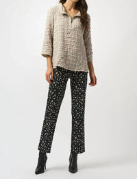 Joseph Ribkoff - Bubble Textured Relaxed Fit Zipper Jacket