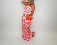 Main Strip - I Mean It Strapless Floral Jumpsuit