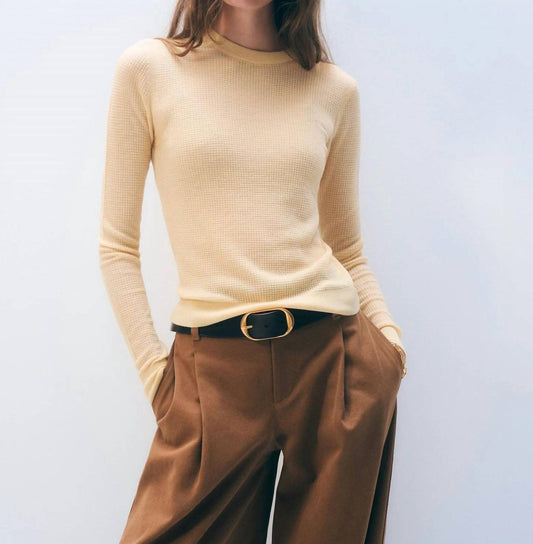 White + Warren - Superfine Cashmere Blend Waffle Crewneck Sweater