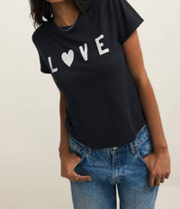 Z Supply Adore Tourist Tee in black sand - women's t-shirt - alternate view