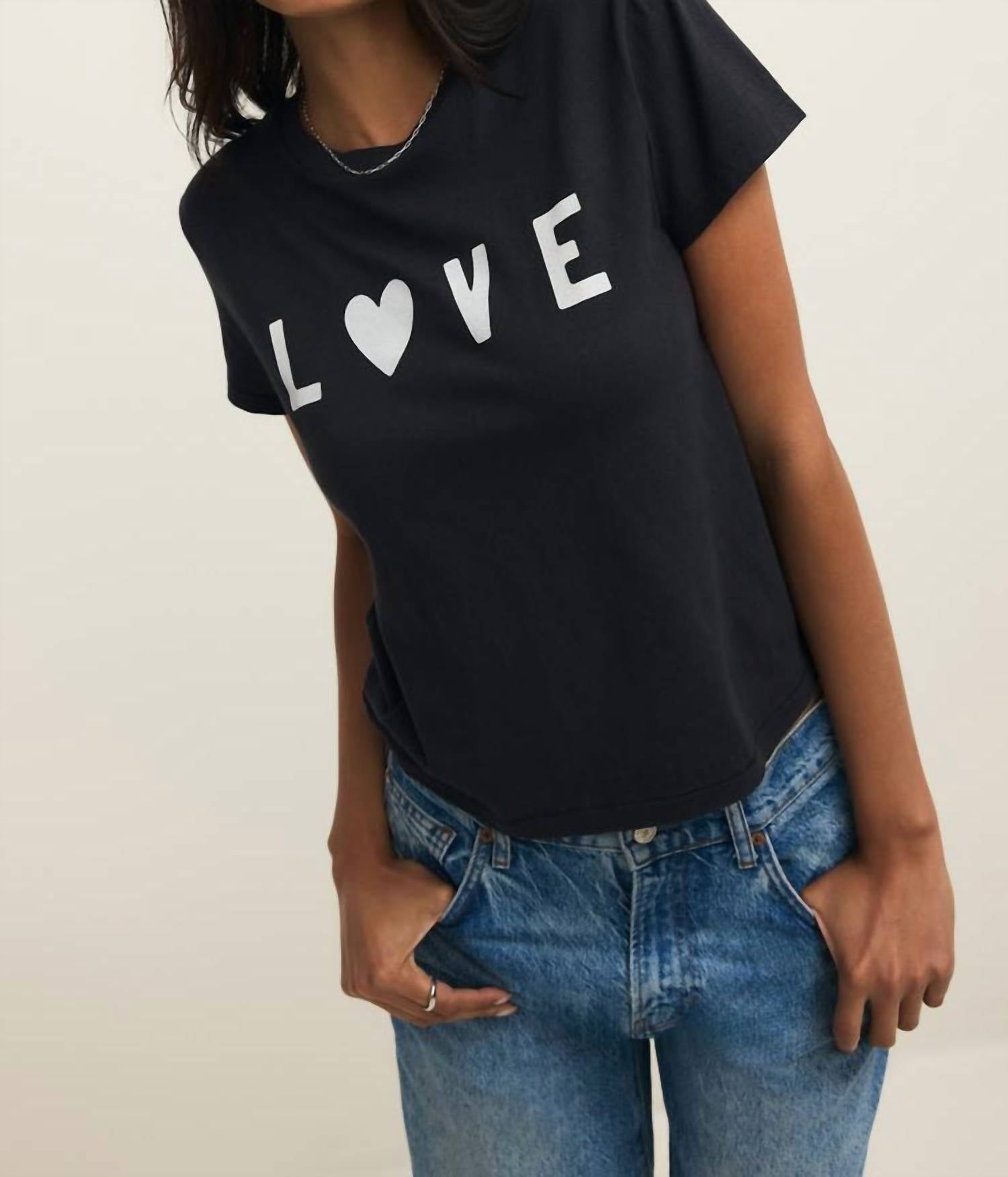 Z Supply Adore Tourist Tee in black sand - women's t-shirt - alternate view