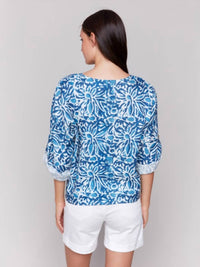 Charlie B - Printed Front Tie Top
