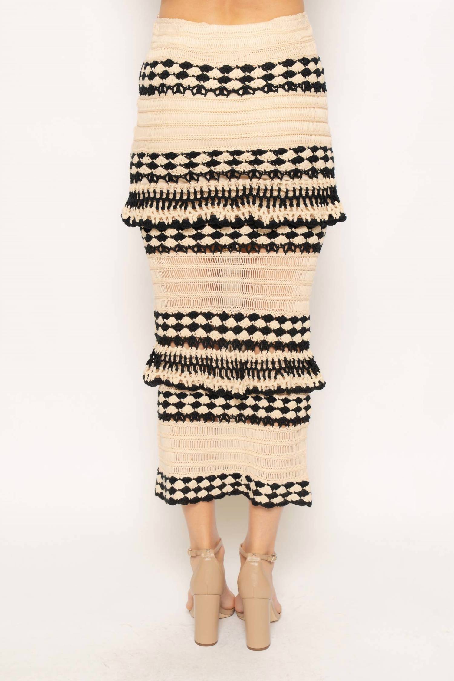Fore Collection - Crochet Ruffle Maxi Skirt
