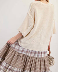 Easel - Cozy Oversized Chunky Pullover Knit Sweater