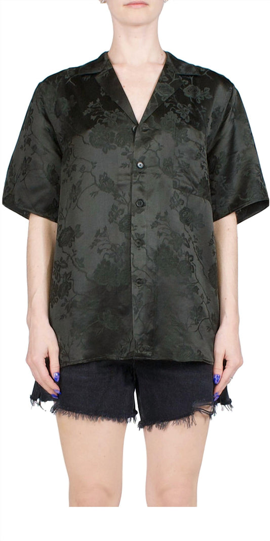 6397 - Jacquard Camp Button Down Shirt