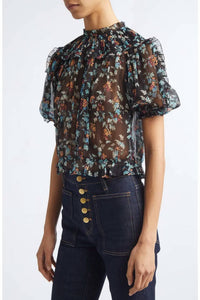 Ulla Johnson - Solenne Puff Sleeve Silk Top