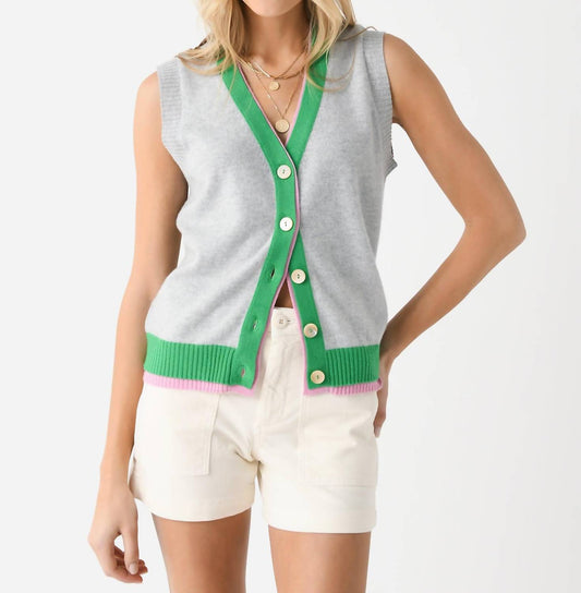 Jumper1234 - Cashmere Double Rib Sleeveless Cardigan