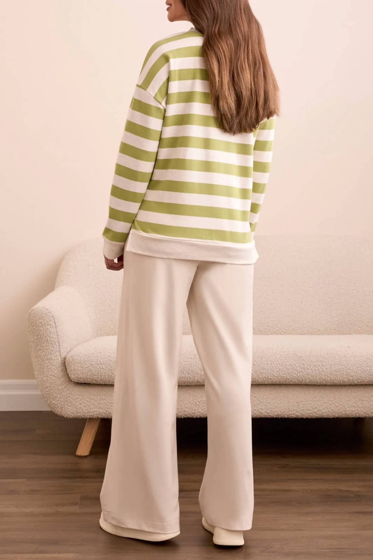 Tribal - Stripe Crew Neck Top