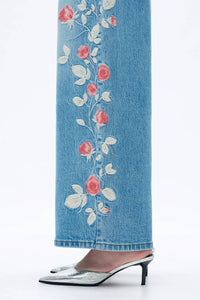 Bayeas - Tokio Embroidered Barrel Jeans