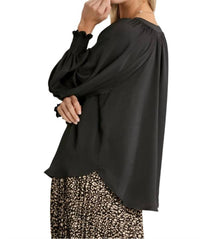 Umgee - Puff Sleeve Satin Blouse