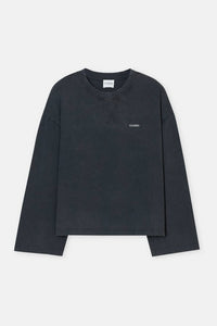 CLOSED Crew Neck Long Sleeve Sweater in black - women's sweater - view 5