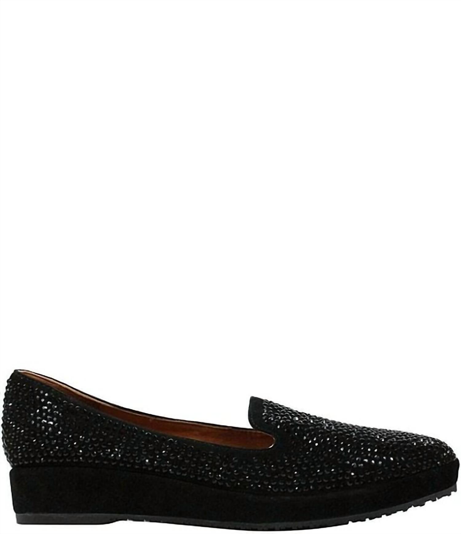 L'amour Des Pieds Women's Correze Suede Loafers in black - women's flats - detail view