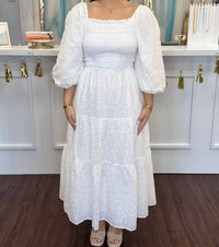 Karlie - Eyelit Bow Back Maxi Dress