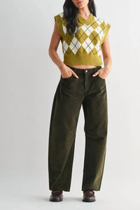 JUST BLACK DENIM Women's Boise Barrel Jean in olive - women's pants