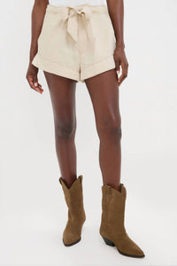 ISABEL MARANT Birva Shorts in ecru - women's shorts