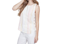 CHARLIE B Tulip Linen Blouse in beige - women's blouse - view 4