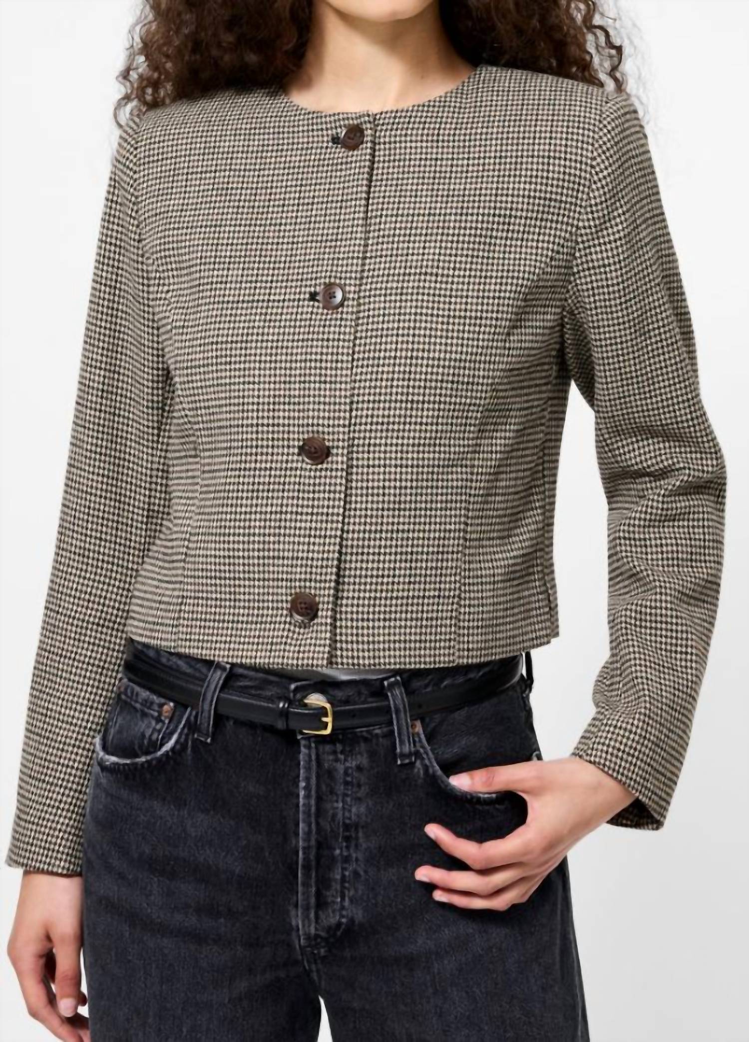 French Connection - Houndstooth Wool Jacket