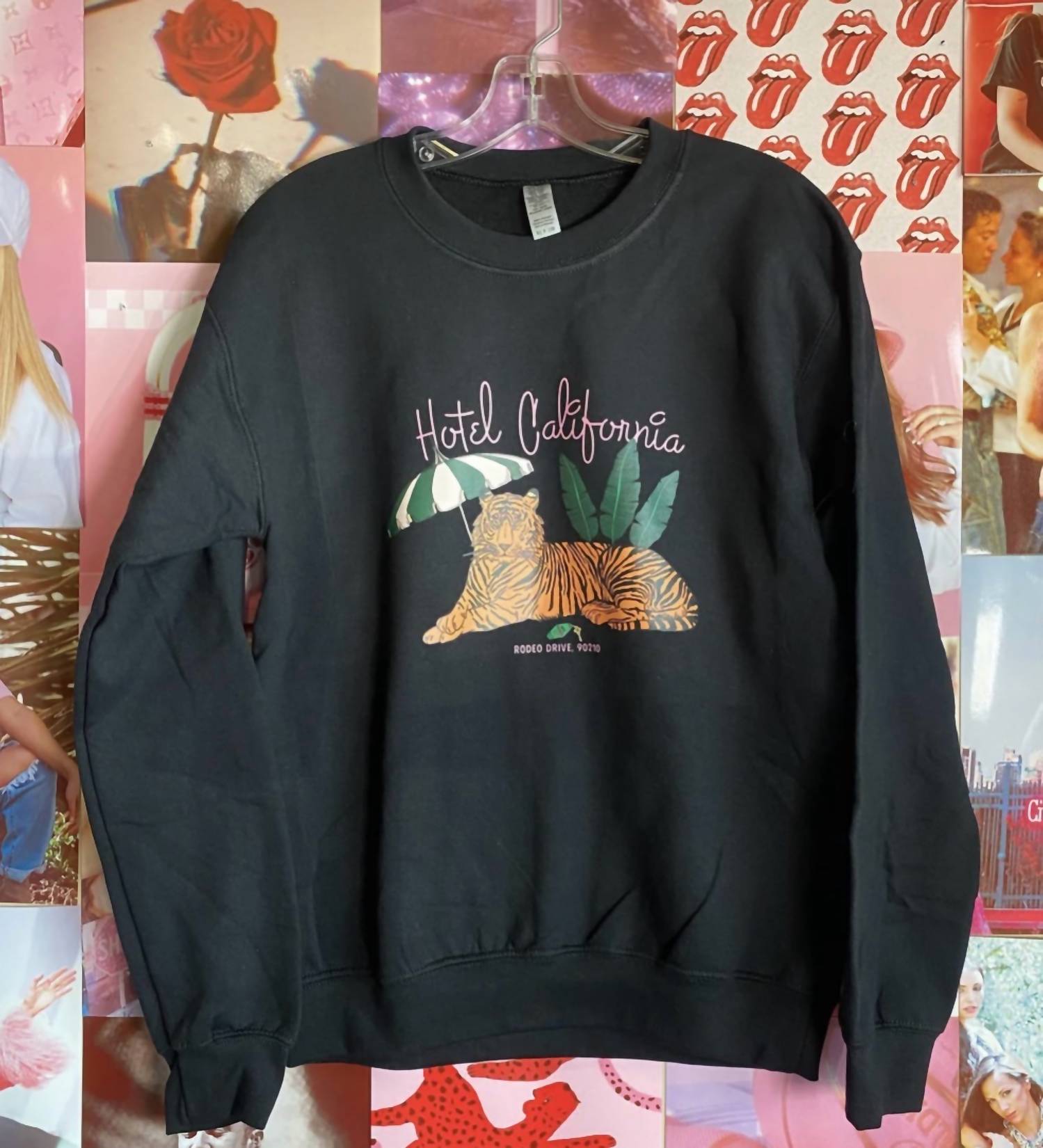 Letters and Lucy Women's Hotel California Sweatshirt in black - women's top
